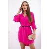 Dámske košeľové šaty Stela fuksiové- elegantné mini šaty do práce aj na oslavu