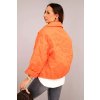 pol pl Kurtka damska wiosenna pikowana z kwiatowym wzorem pomaranczowa 37804 2 11zon