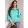dámska jarná prešívaná bunda Daisy tyrkysová-štýlová prechodná bunda