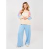 Dámska tepláková súprava Pariss modrá- oversize nohavicový komplet s nápisom