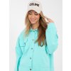 Dámska rifľová bunda Klasa tyrkysová (Farba tyrkysová, Veľkosť univerzálna)