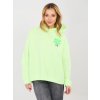 Dámska mikina Fluo zelená |  oversize moderná mikina s potlačou