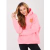 Dámska mikina Fluo ružová-  oversize moderná mikina s potlačou