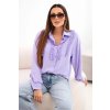 dámska elegantná blúzka s volánmi Ferda bledofialová