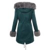 5021 2 damska zimna bunda parka s kozusinou 3681 zelena