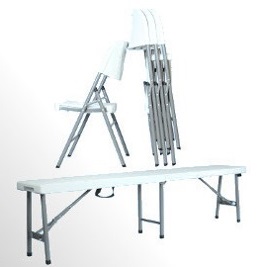 Table et banc pliables