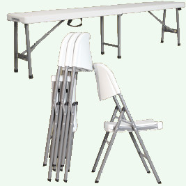 Table et banc pliables