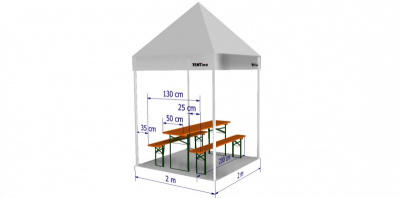  Párty stan 2x2 m 200cm