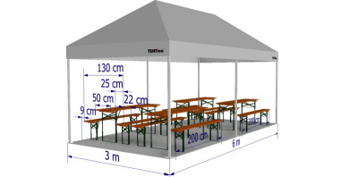  Stan 3x6 m - pivní set