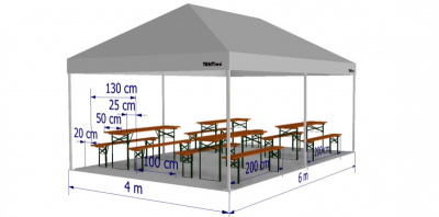  Stan 4x6 m - pivní set