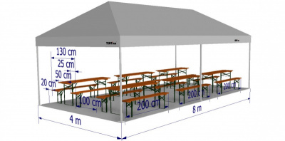  Stan 4x8m - pivní set