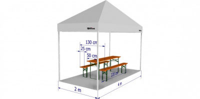  Stan 2x4 m - pivní set