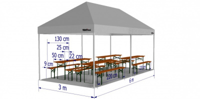  Stan 3x6 m - pivní set