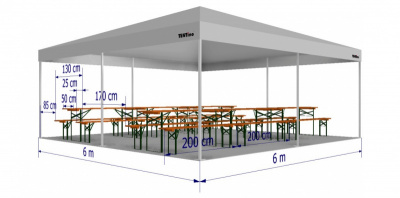  Stan 6x6 m - pivní set