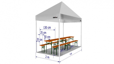  Párty stan 2x4 m  