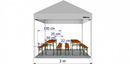 Párt stan 3x3 m