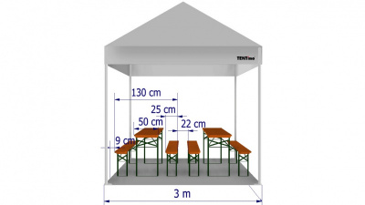  Párty stan 3x3 m  