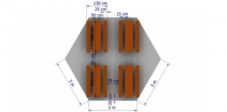  Párty stan 3x3x3 m