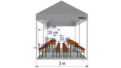  Párty stan 3x4,5 m   