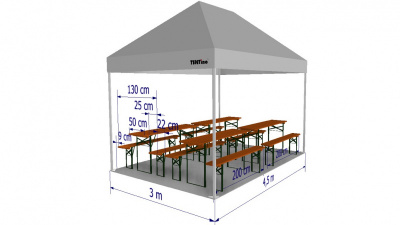  Párty stan 3x4,5 m    