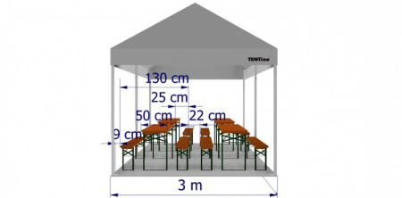  Párty stan 3x6 m