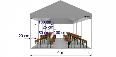  Párty stan 4x12 m