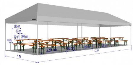  Párty stan 4x12 m