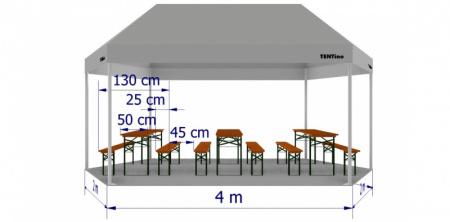  Párty stan 4x2x2 m