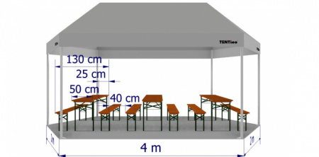  Párty stan 4x2x2 m