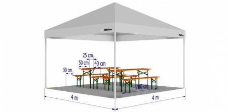  Párty stan 4x4 m