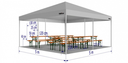  Párty stan 5x5 m