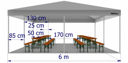  Párty stan 6x6 m