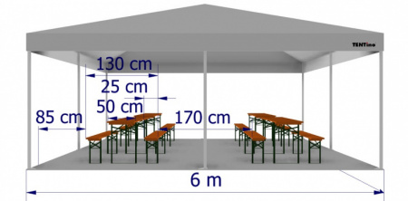  Párty stan 6x6 m