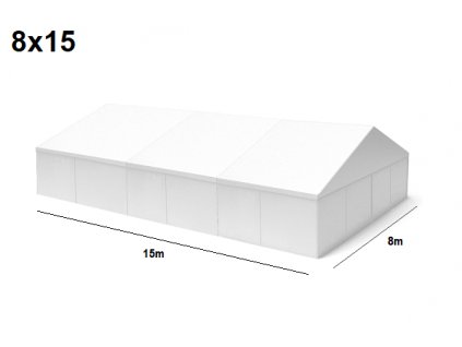 Velkokapacitní párty stan 8x15 m