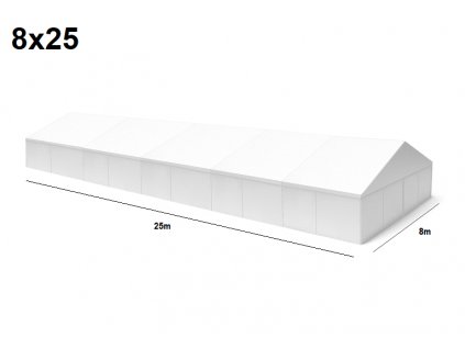 Velkokapacitní párty stan 8x25 m
