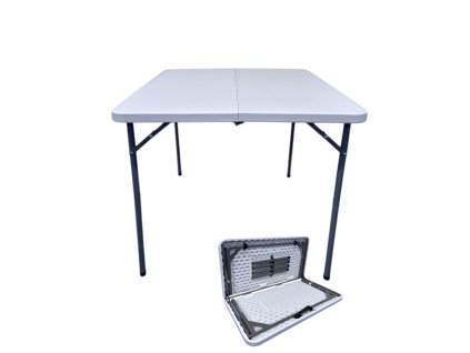 skládací čtvercový stůl 88x88 cm s půlenou deskou
