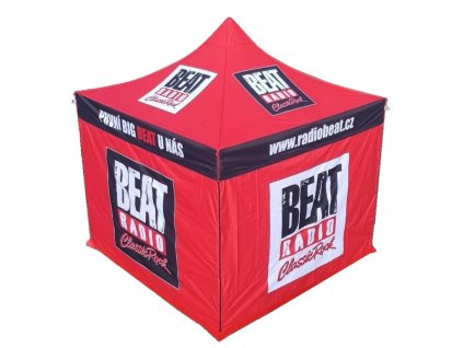 SET - Nůžkový párty stan 3x9 m s jednostranným potiskem