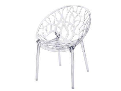 Zidle CRYSTAL TRANSPARENT front