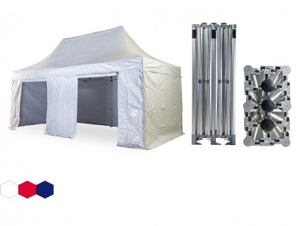 TENTino skládací nůžkový párty stan 3x6 BH EXTREME PVC bílý