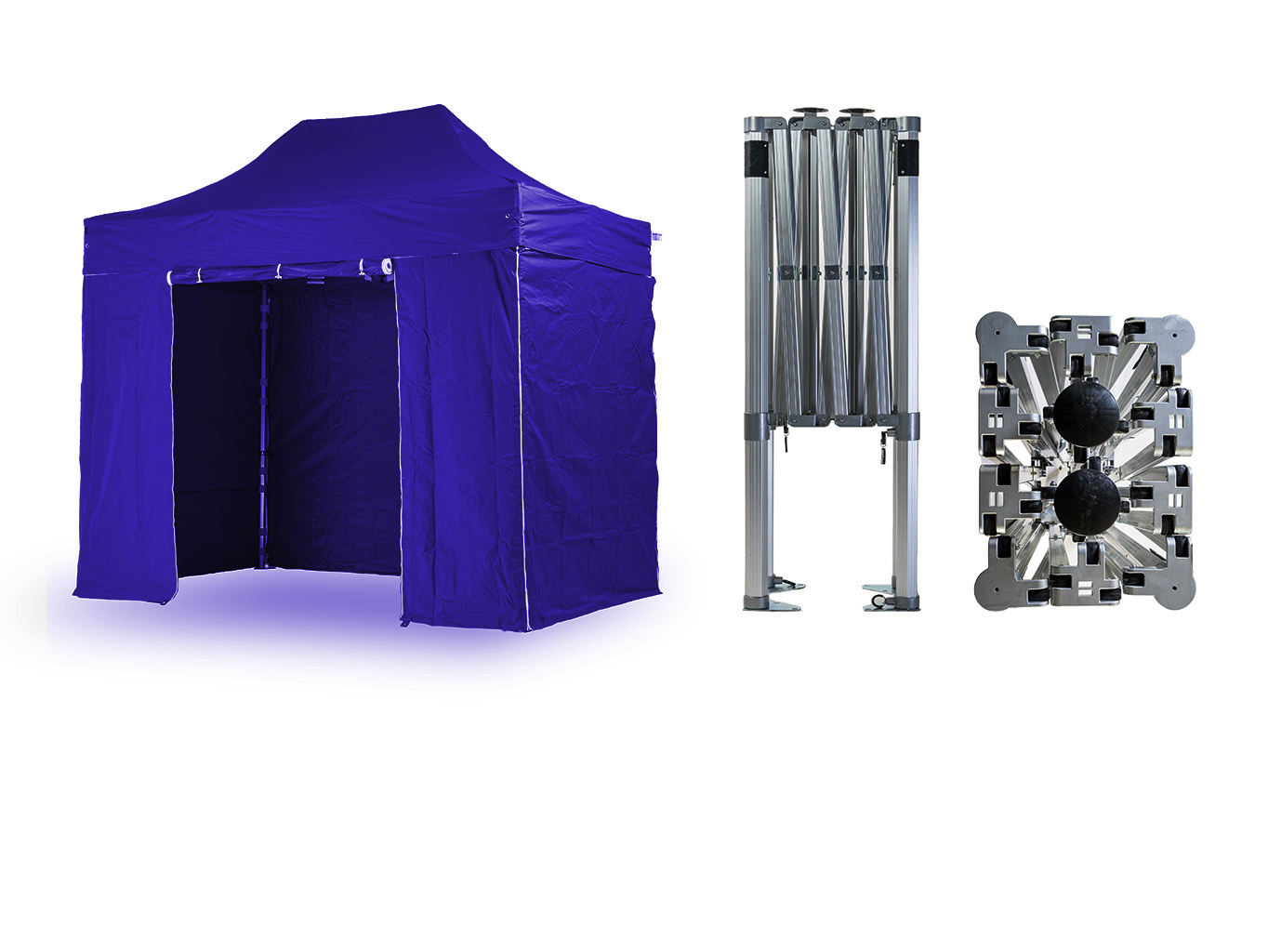 Nůžkový párty stan 2x3 m BIG HEXAGON Barva opláštění (Zvolte variantu): 8A - MODRÁ