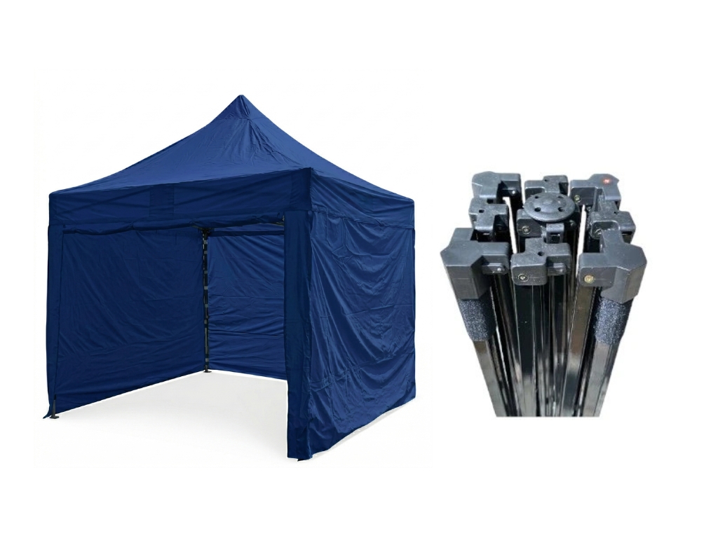 Nůžkový párty stan 3x3 m STEEL HEXAGON Barva opláštění (Zvolte variantu): 8A - MODRÁ