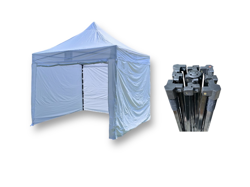 Nůžkový párty stan 3x3 m STEEL HEXAGON Barva opláštění (Zvolte variantu): 1A - BÍLÁ