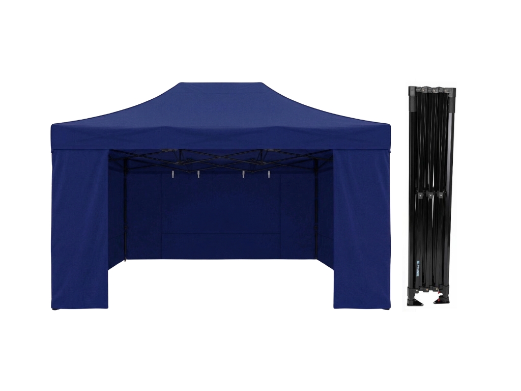 Nůžkový párty stan 3x4,5 m STEEL HEXAGON Barva opláštění (Zvolte variantu): 8A - MODRÁ