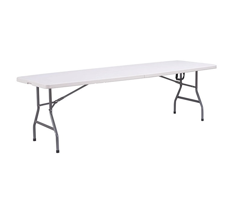 Skládací stůl 240x76 cm PŮLENÝ, bílý, STL240P