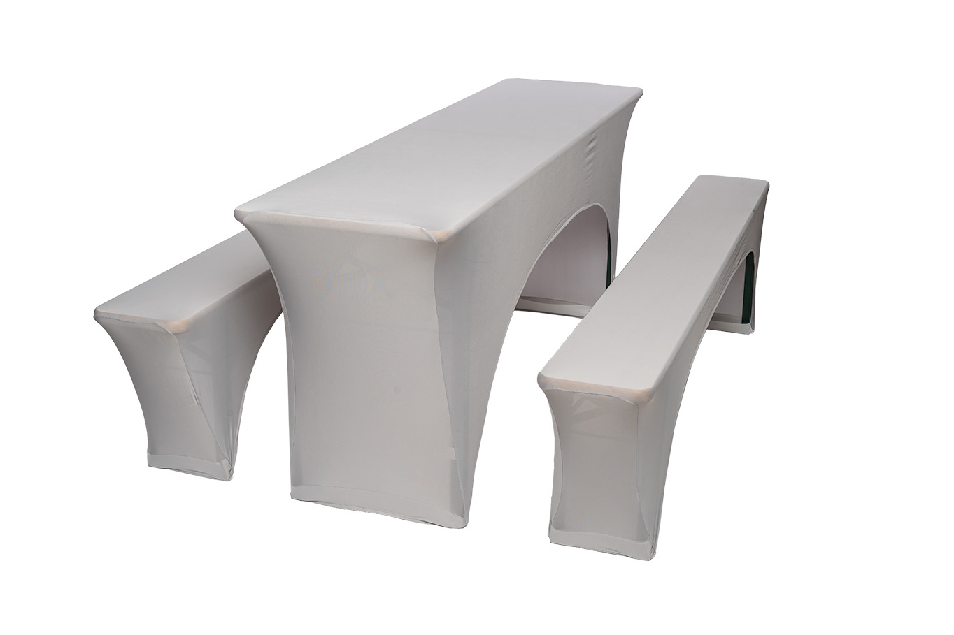 TENTino Elastický potah STANDARD na pivní set 200x50 - 200x70 cm Barva ubrusu: SVĚTLE ŠEDÁ / SILVER