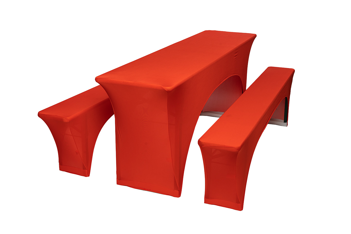 TENTino Elastický potah STANDARD na pivní set 220x50 - 220x70 cm Barva ubrusu: ČERVENÁ / RED