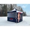SET - Nůžkový párty stan 3x3 m s jednostranným potiskem