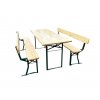Profi pivní zahradní set 200x70 cm - STŮL + 2x LAVICE S OPĚRKOU