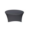 elastický ubrus na kulatý stůl tmavě šedý antracit