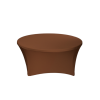 elastický ubrus na kulatý stůl hnědý